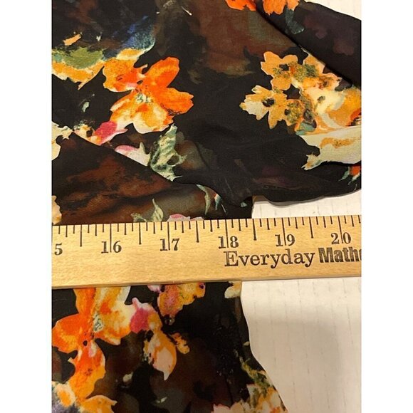 Neiman Marcus Black Floral Sheer Boho Festival Kimono Size Small XS - Picture 7 of 11